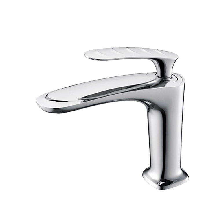 Grifo de lavabo de grifo de latón de una manija de aleación de zinc de moda