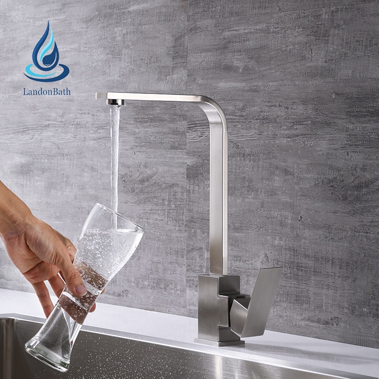 Grifo de agua para fregadero de cocina de acero inoxidable