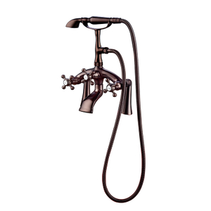 Grifo de bronce antiguo para grifos mezcladores de ducha de baño de teléfono montado en bañera