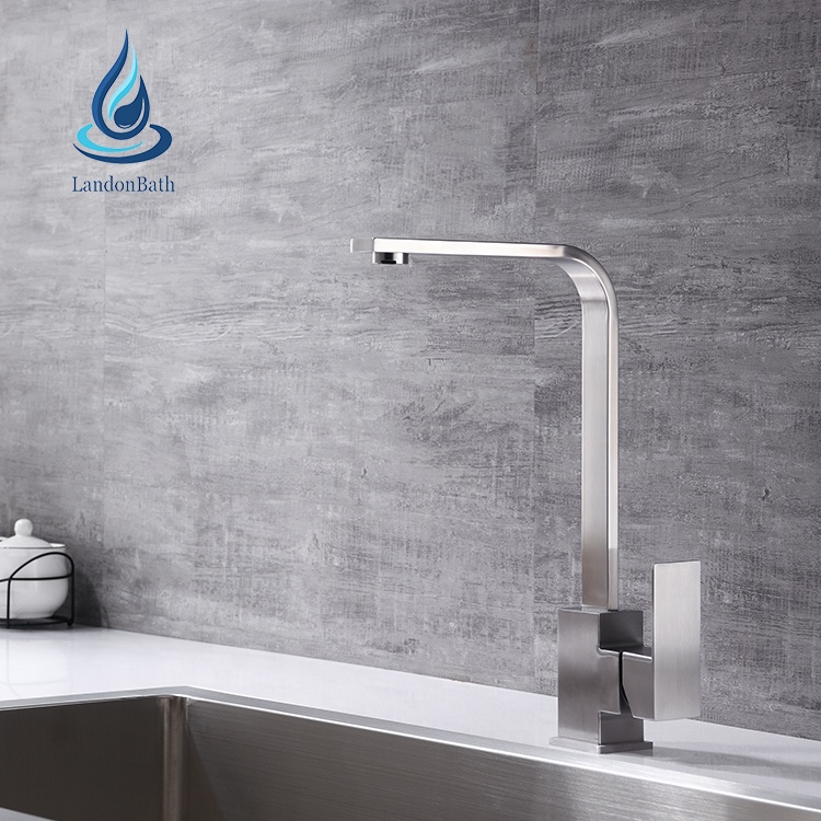 Grifo de agua para fregadero de cocina de acero inoxidable