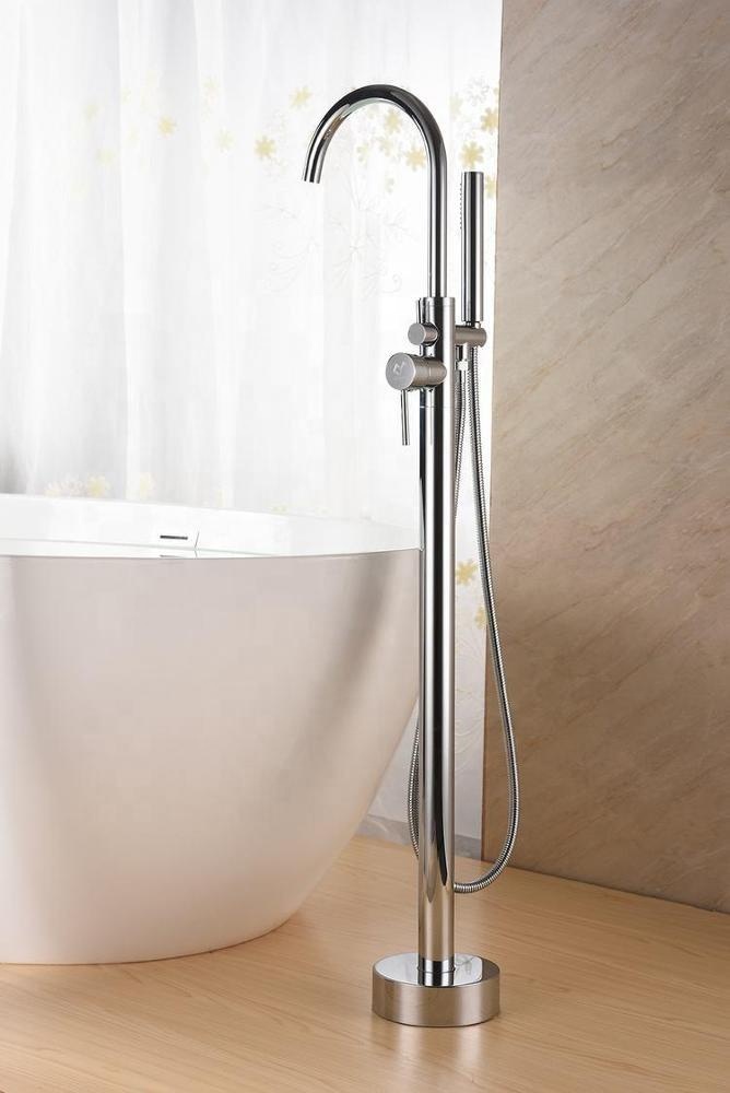 Grifos de ducha y bañera independientes Grifo de bañera barato Rellenos de estándares estadounidenses Soporte de piso Lluvia con base