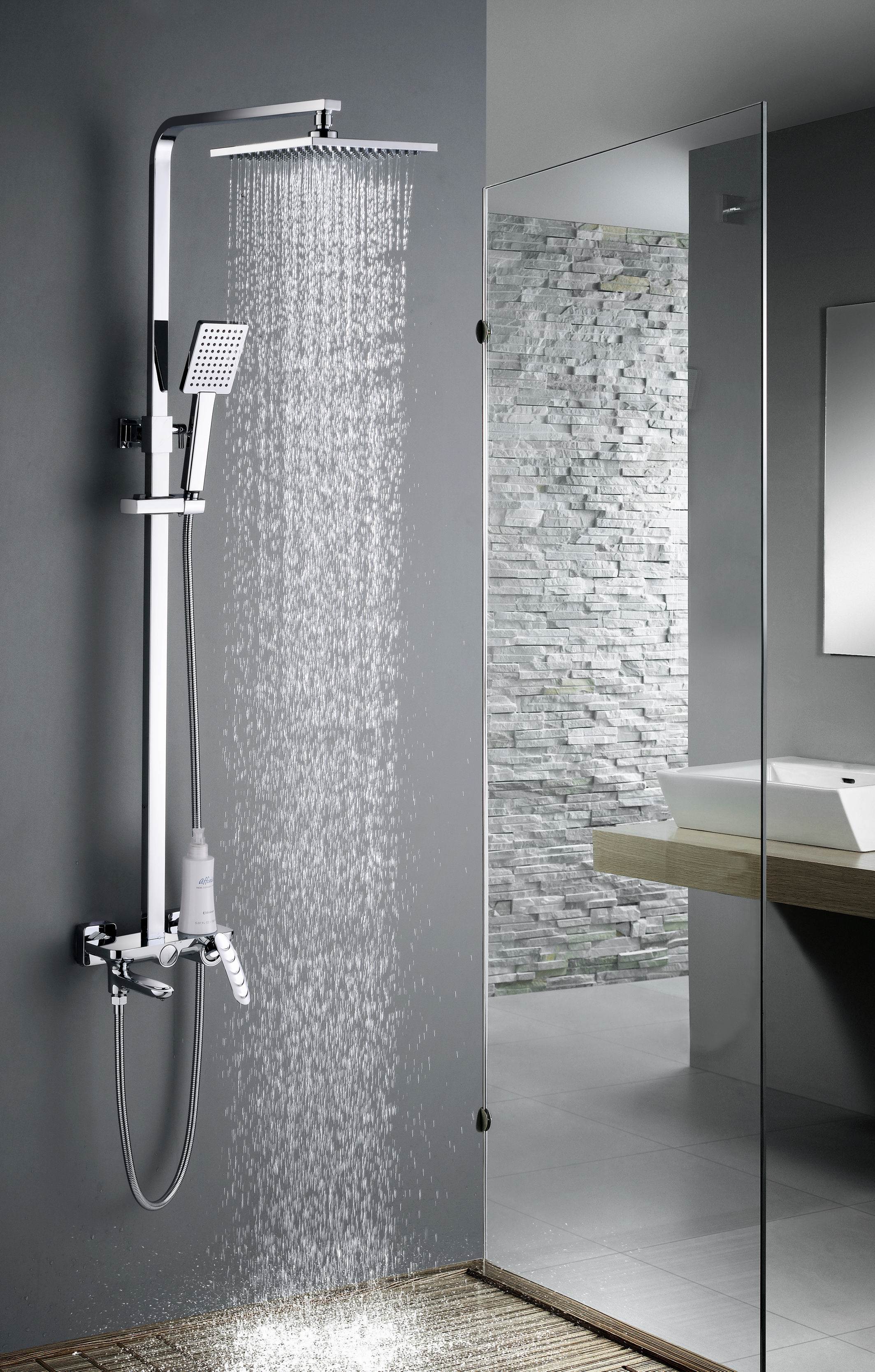 Grifo de bañera de ducha montado en la pared cromado, relleno de bañera, grifos de ducha de bañera de baño de latón