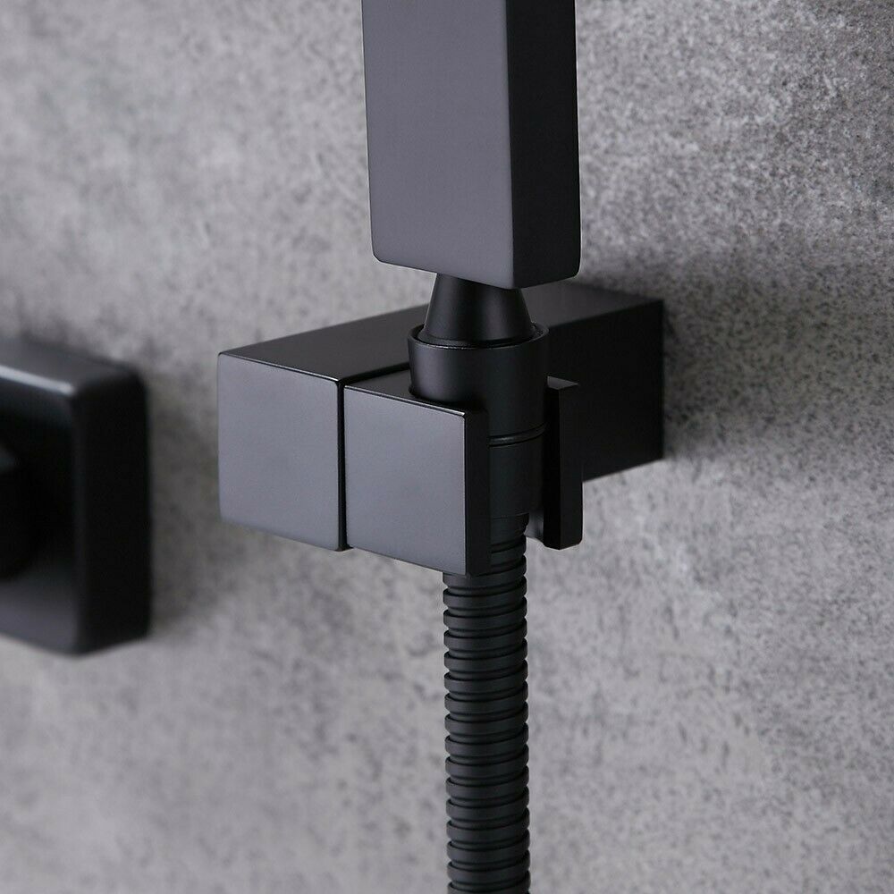Grifo mezclador de ducha de latón de montaje en pared de baño negro de productos de venta caliente