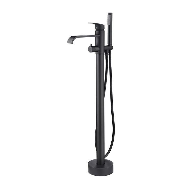 Grifo monomando de ducha para bañera de baño independiente de Color negro de caudal superalto