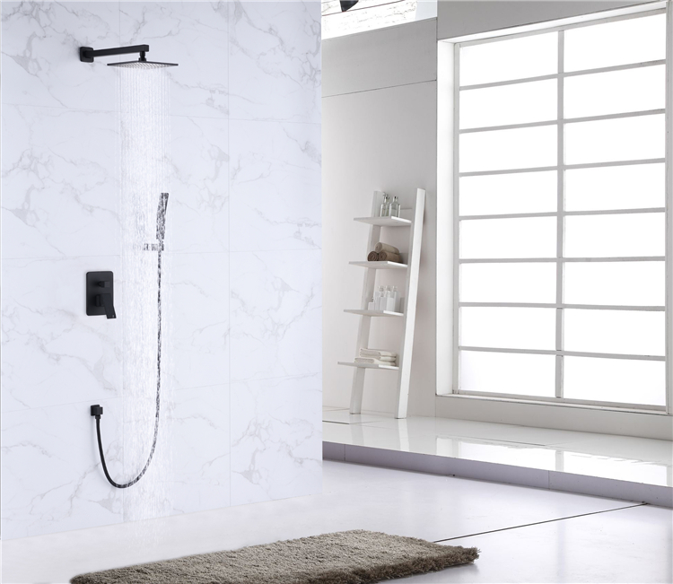 Grifo mezclador de baño multifunción mate para baño, negro, sistemas mate, sistema de ducha moderno