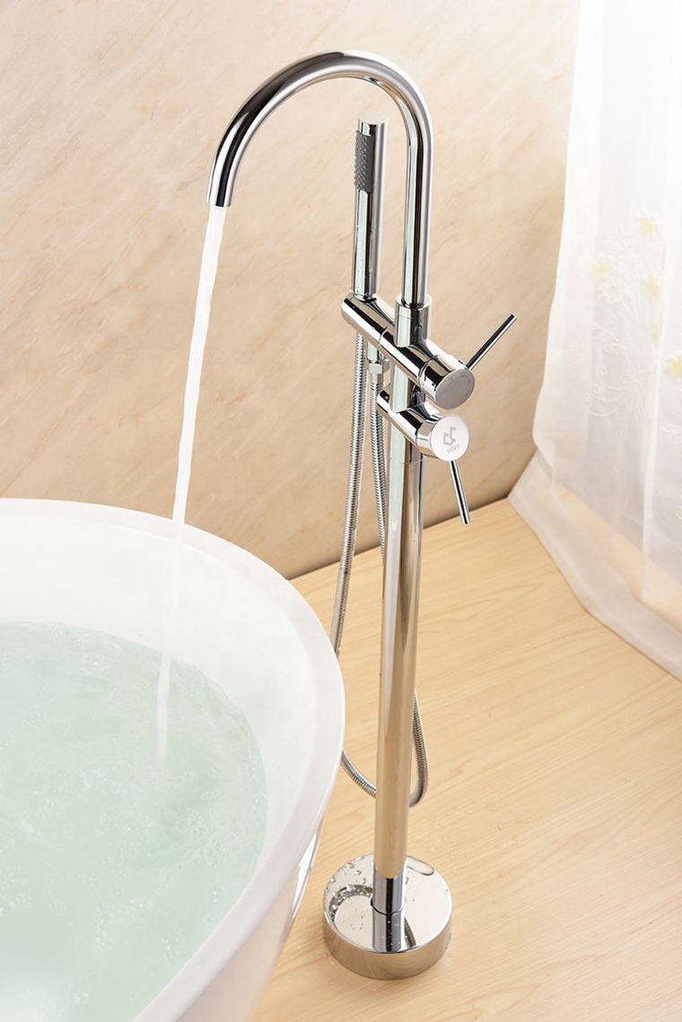 Grifo mezclador de agua fría y caliente con cuerpo de cobre, grifos de ducha para bañera, grifo de latón independiente