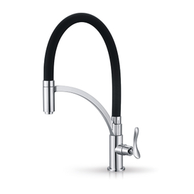 Mezclador de fregadero extraíble de latón, grifo de cocina, grifo de fregadero con cuerpo de tubo de silicona
