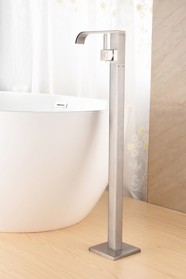 Grifos de tina de baño independientes con grifo de agua independiente de montaje en piso de ducha de mano