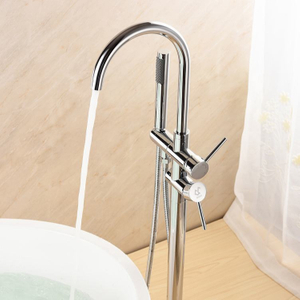 Venta caliente Floormount Bath Taps Filler Brass Independiente Bañera Tapware para baños en Amazon